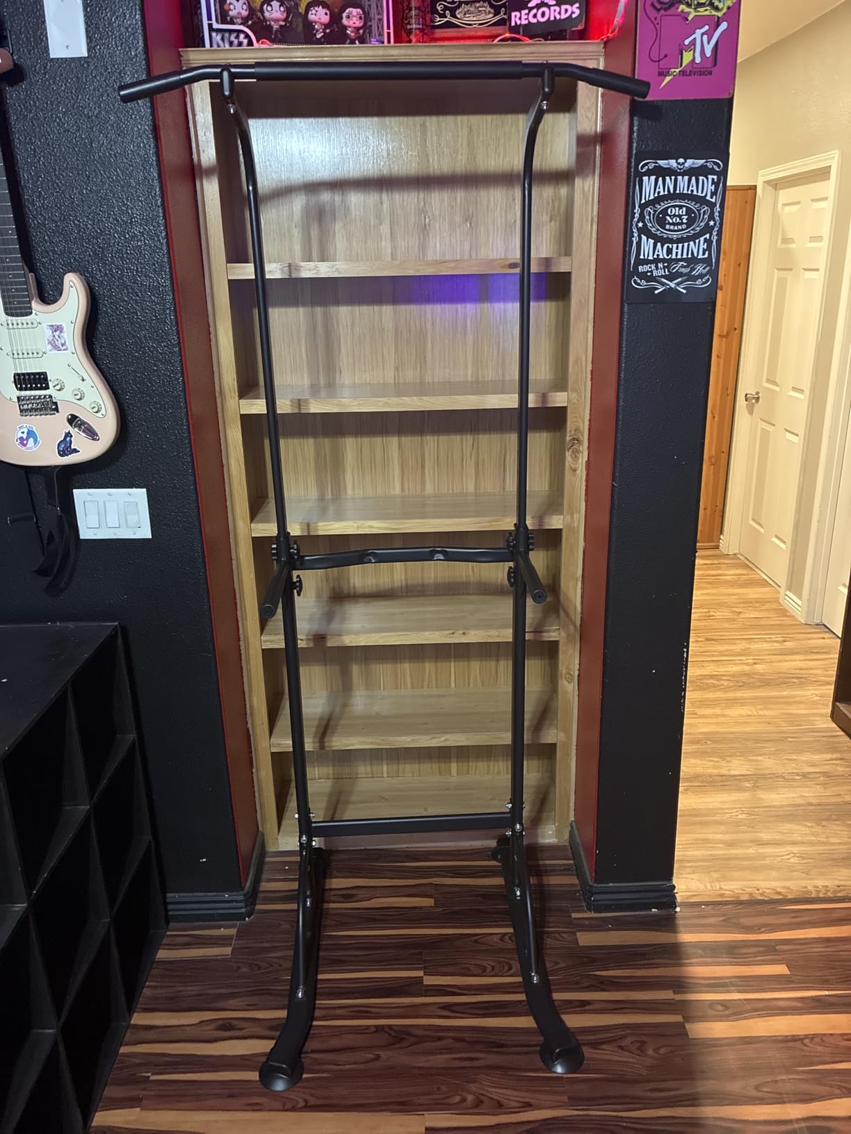 DlandHome Power Tower Pull Up Bar Dip Station,Adjustable Height Dip Stand customer photo 2