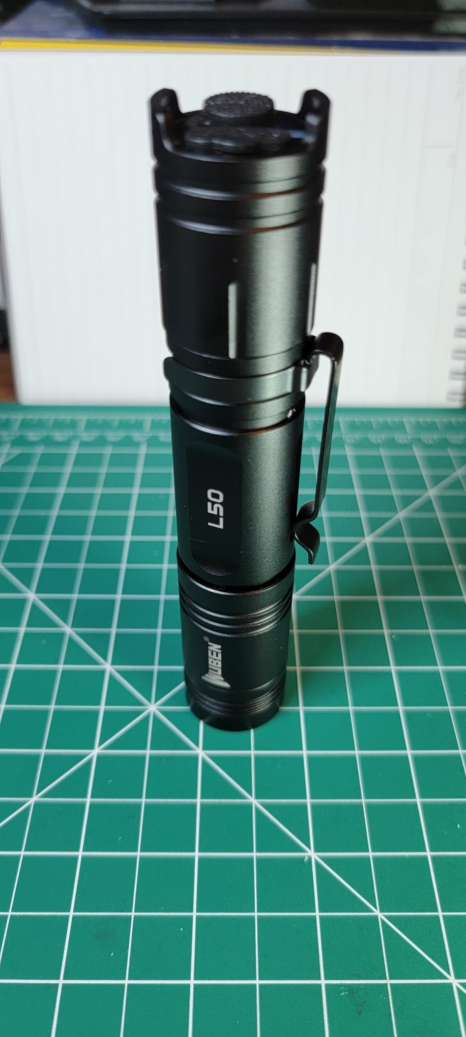 WUBEN L50 Rechargeable Tactical Flashlight, 1200 High Lumens Super Bright Handheld Flashlighs, IP68 with 5 Mode Pocket Light, LED Tail Switch Flash Light for Emergencie Camping Home Inspection Repair customer photo 1