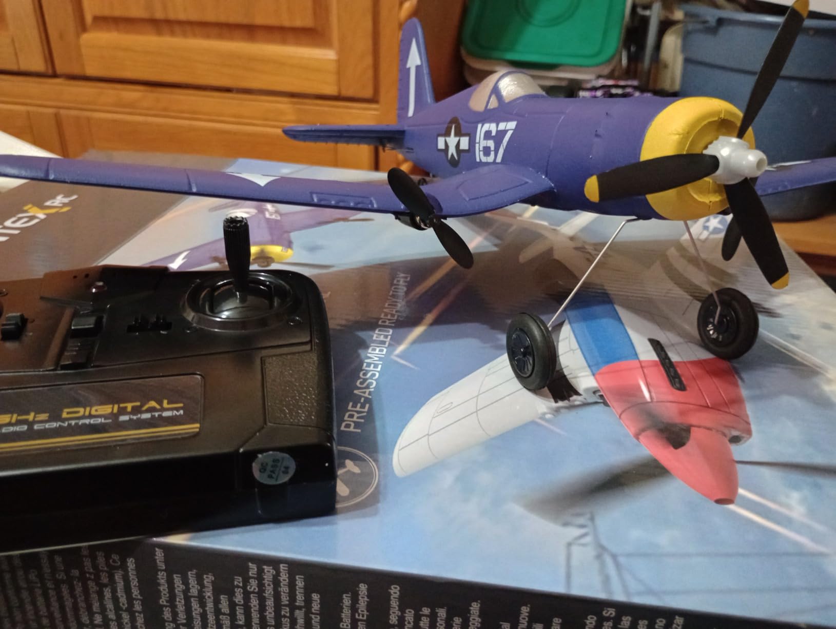 RC Plane for Beginners, 4CH WWII RC Airplane T28 Trojan with Aileron, 2.4Ghz Remote Control Plane with Xpilot Self Righting & One Key Aerobatic for Adults (761-9 RTF) customer photo 1