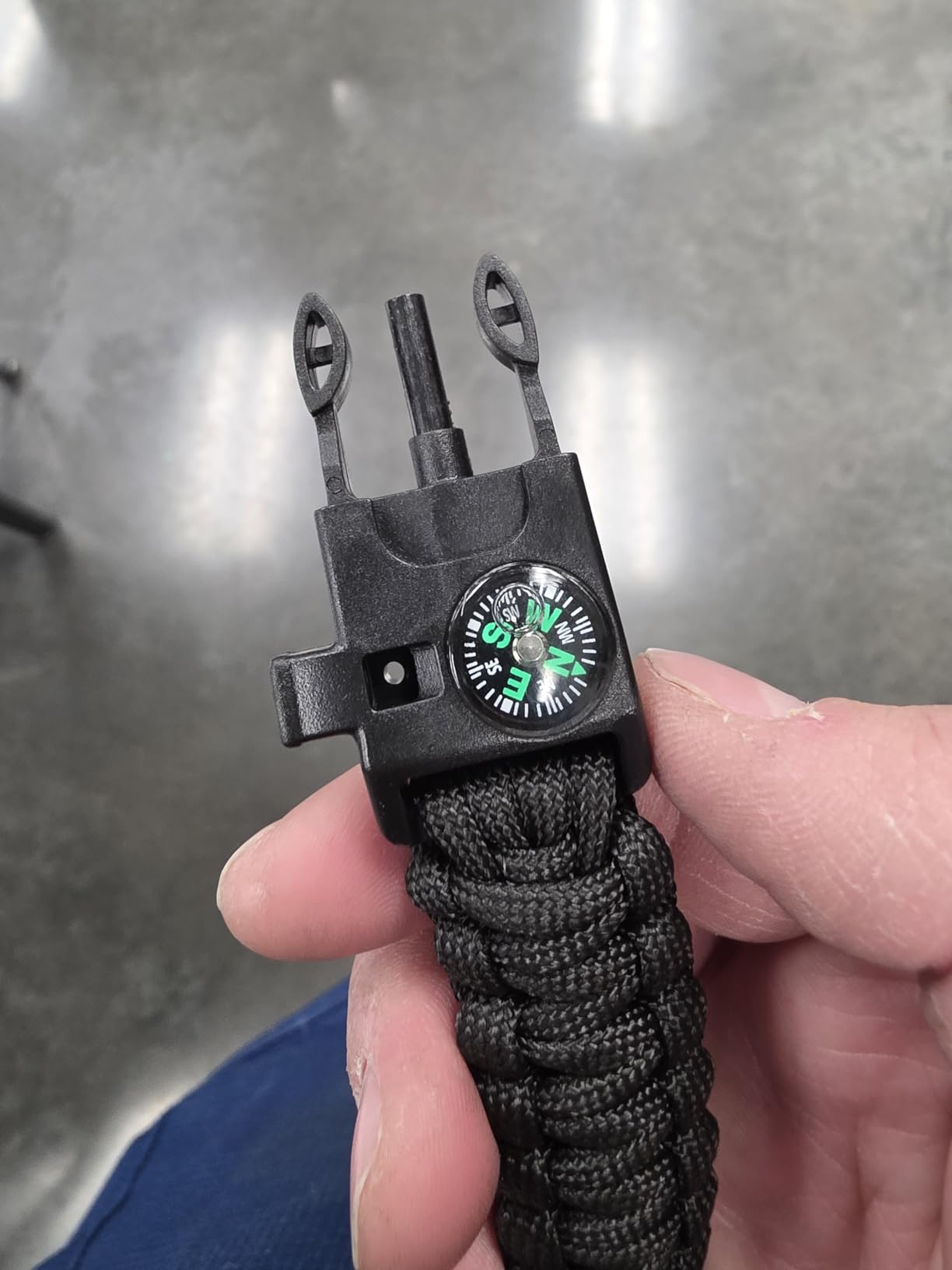 aZengear Paracord Survival Bracelet (2 Pack) Fire Starter, Whistle, Compass customer photo 1