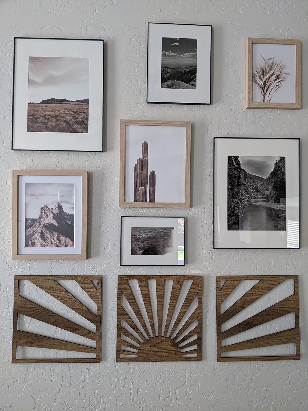 ArtbyHannah Gallery Wall Frame Set, 8 Pack Neutral Wall Decor, Beige, Large customer photo 1