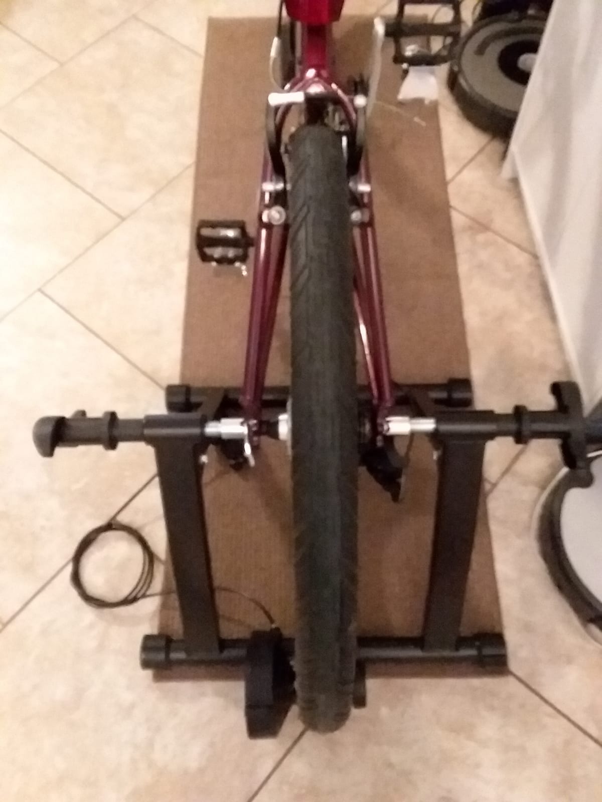 BalanceFrom Bike Trainer Stand Steel Bicycle Exercise Magnetic Stand with Front Wheel Riser customer photo 2