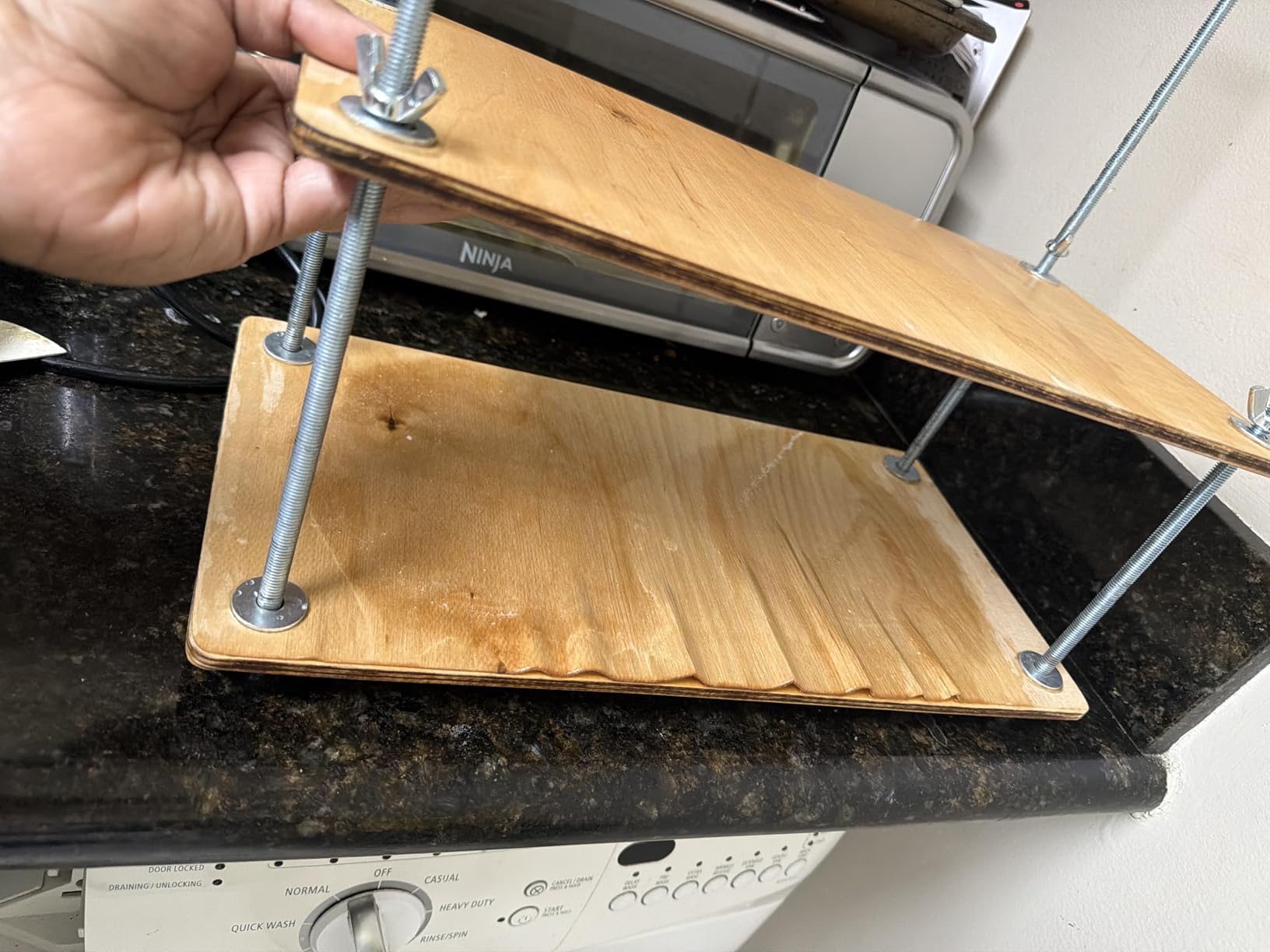 Wooden Cheese Press 16in Metal Guides 13in and 4 Cheese Mold with Follower Piston 1.3Qt - large Home Supply Ultimate Cheese Press Machine - Prensa Para Queso Casero De Madera customer photo 2