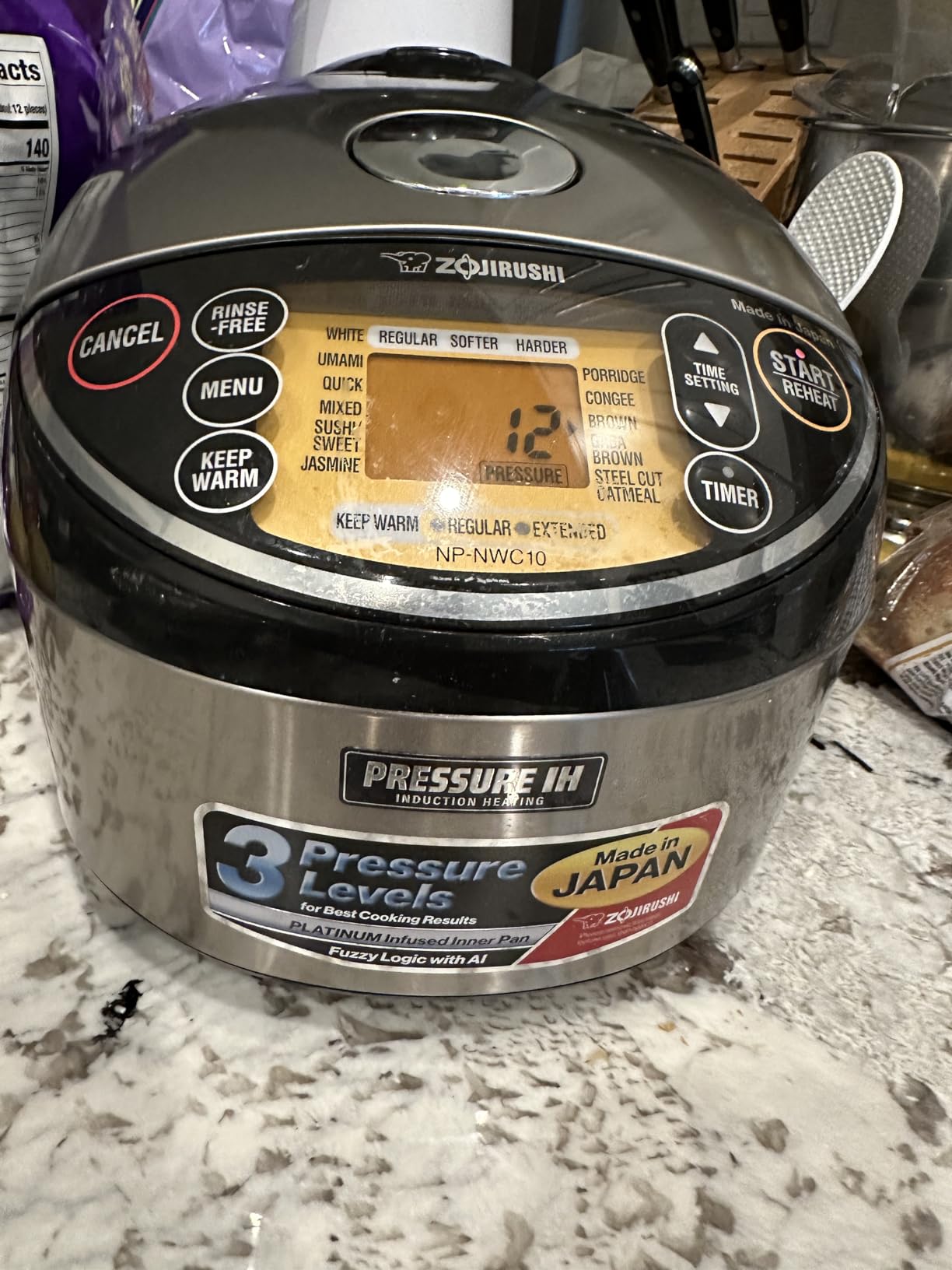 Zojirushi Np NWC10XB Pressure Ih Rice Cooker 5.5 Cup (Black) customer photo 1