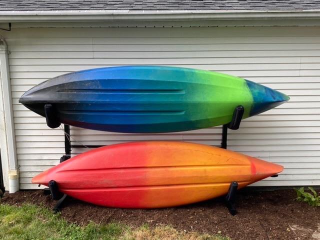 RaxGo Freestanding Kayak Storage Rack, Heavy Duty Storage Kayaks, SUP, Canoe & Paddleboard for Indoor, Outdoor, Garage, Shed, or Dock, Adjustable Height customer photo 2