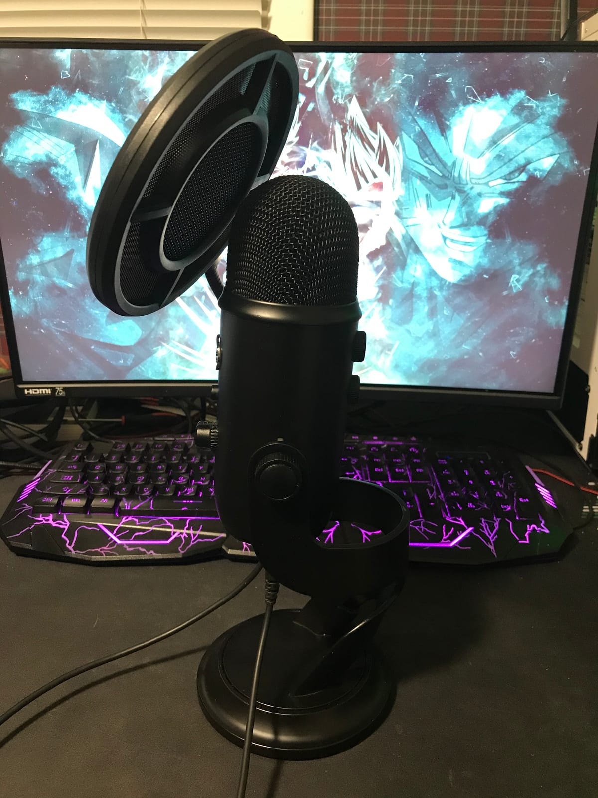 Mic Pop Filter, Professional Metallic Mic Pop Filter Mesh for Blue Yeti and Any Other Mic, ARISEN Dual Layered Microphone Pop Filter, Mic Filter with A Flexible 360° Gooseneck Clip Stabilizing Arm customer photo 1