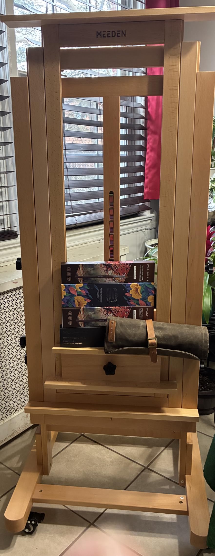 MEEDEN Movable Large H-Frame Easel: Holds Art Canvas Up to 79