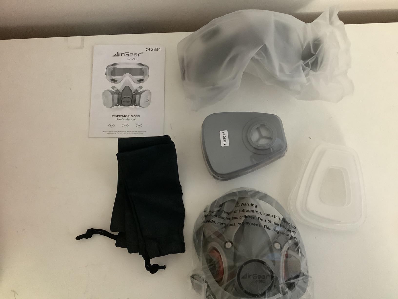 AirGearPro G-500 Reusable Respirator Mask with A1P2 Filters | Anti-Dust Mask Ideal for Painting, Woodworking, Construction, Sanding, Spraying, Chemicals, DIY etc customer photo 2