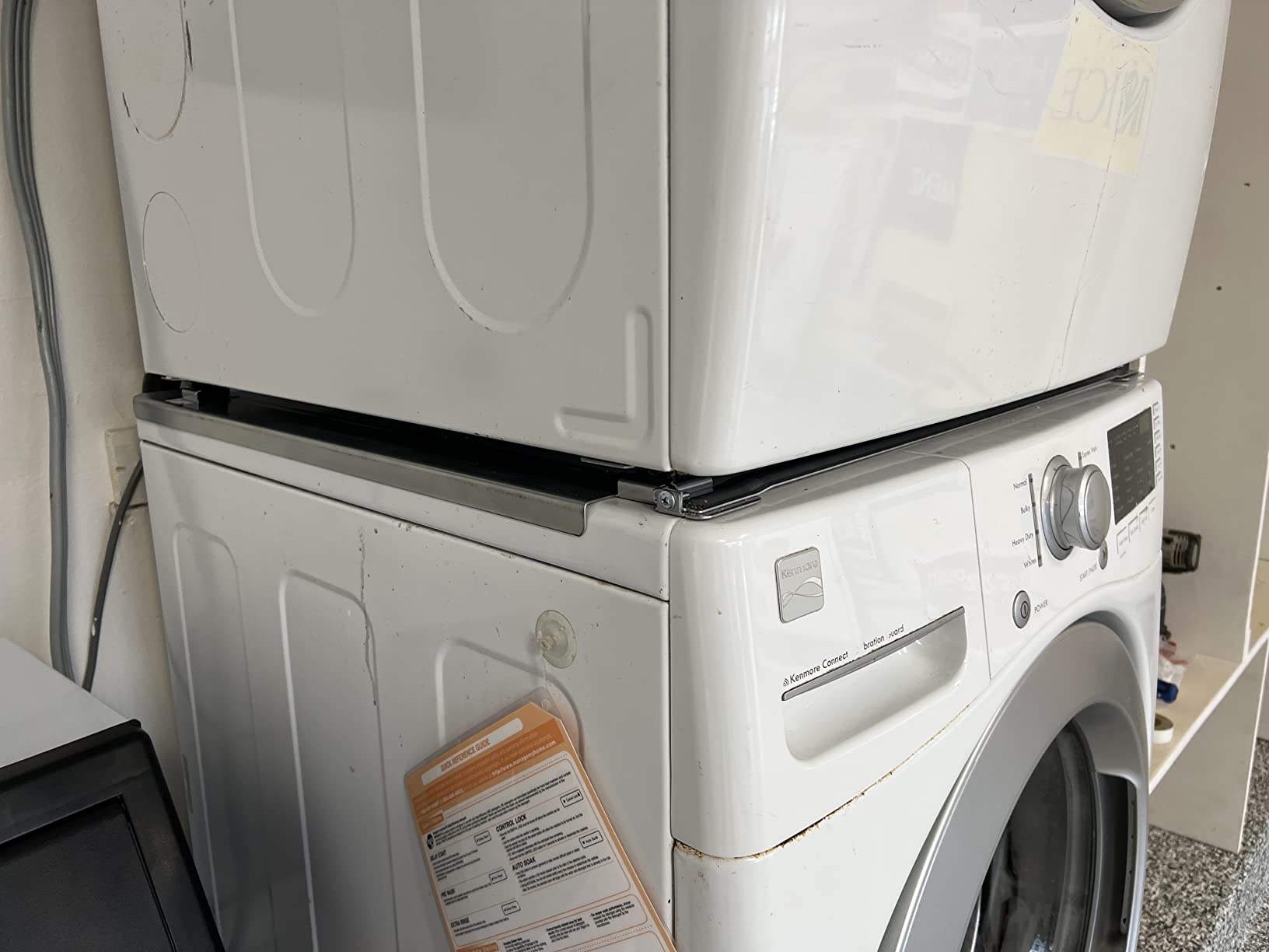 KSTK1 27-inch Washer Dryer Stacking Kit Replacement for LG Laundry Washer and Dryer - Solid Metal with Chrome Coated customer photo 2
