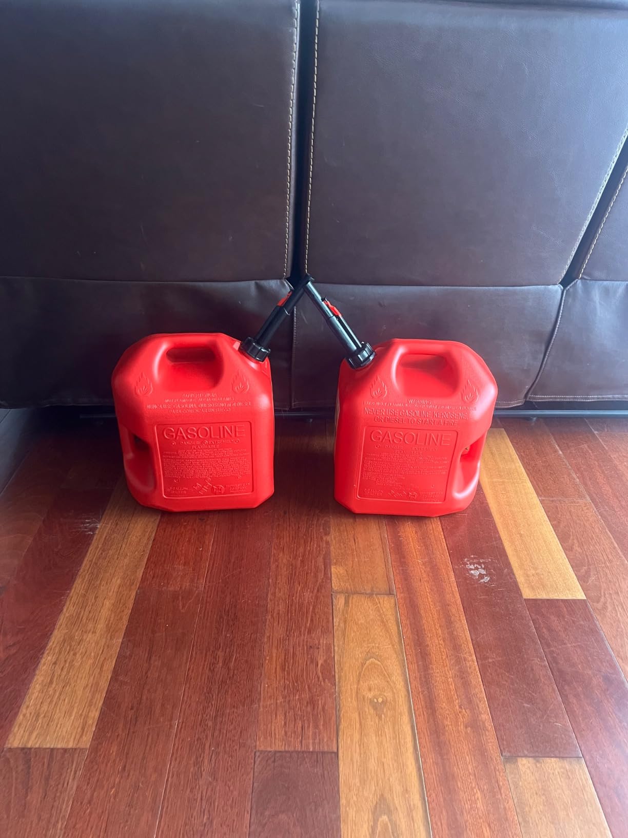 Midwest Can Company 5610 5 Gallon Gas Can Fuel Container Jugs w/Spout (2 Pack) customer photo 2