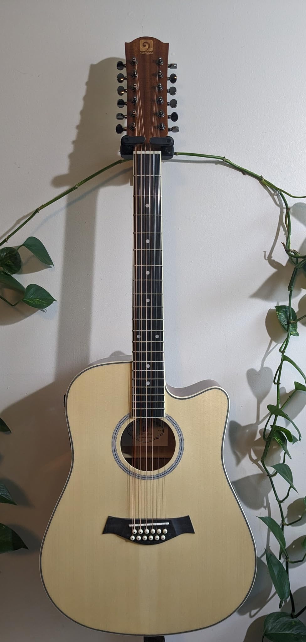 Vangoa 12 String Guitar Acoustic Electric, Upgraded Guitar 12 Strings Bundle for Beginner Intermediate Adults Teens, Guitarra de 12 Cuerdas, Sapele Body Bone Nut, Brown Glossy customer photo 2
