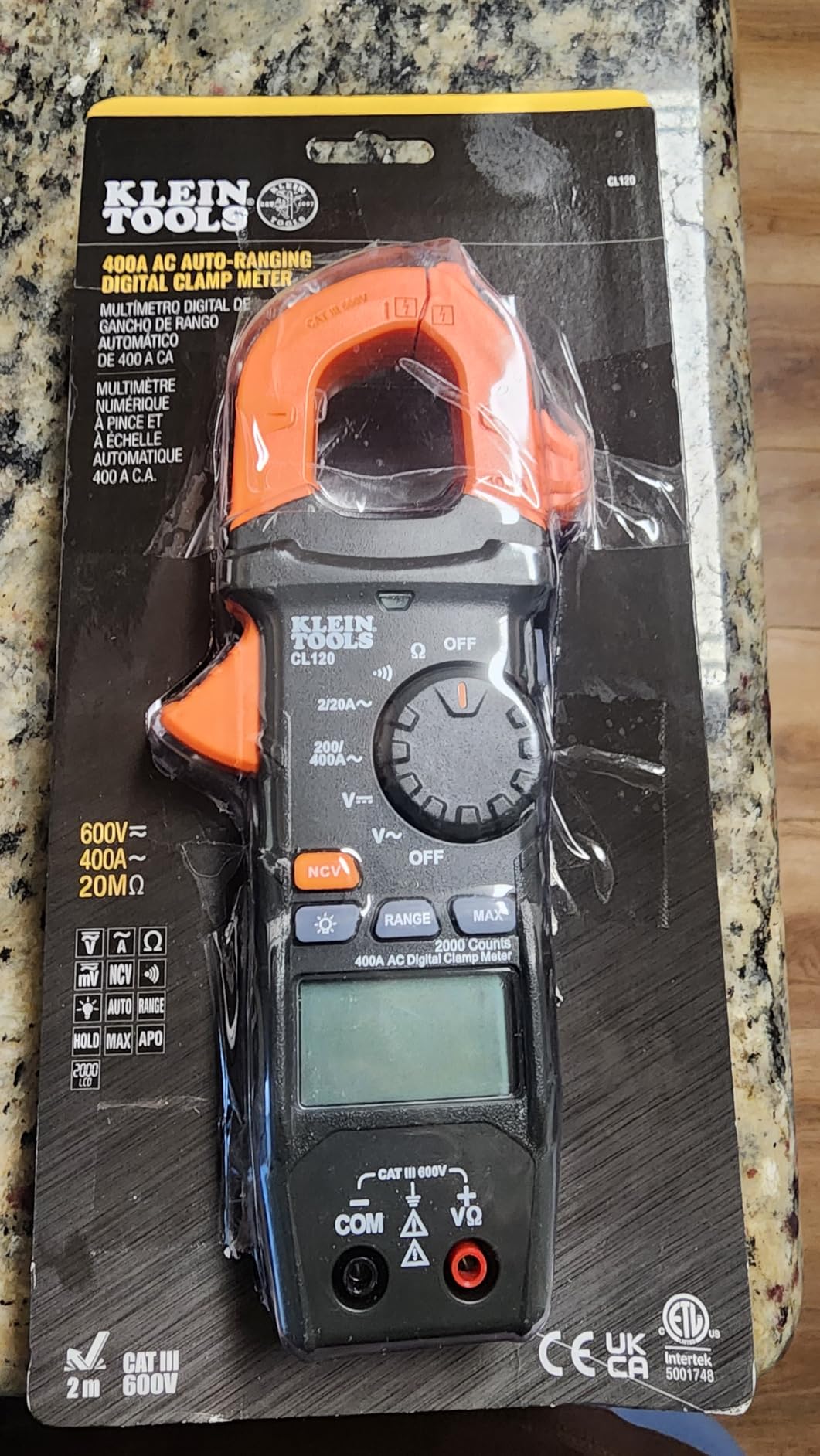Klein Tools CL120 Digital Clamp Meter, Auto-Ranging 400 Amp AC, AC/DC Voltage, Resistance, Continuity, Non-Contact Voltage Tester Detection customer photo 1