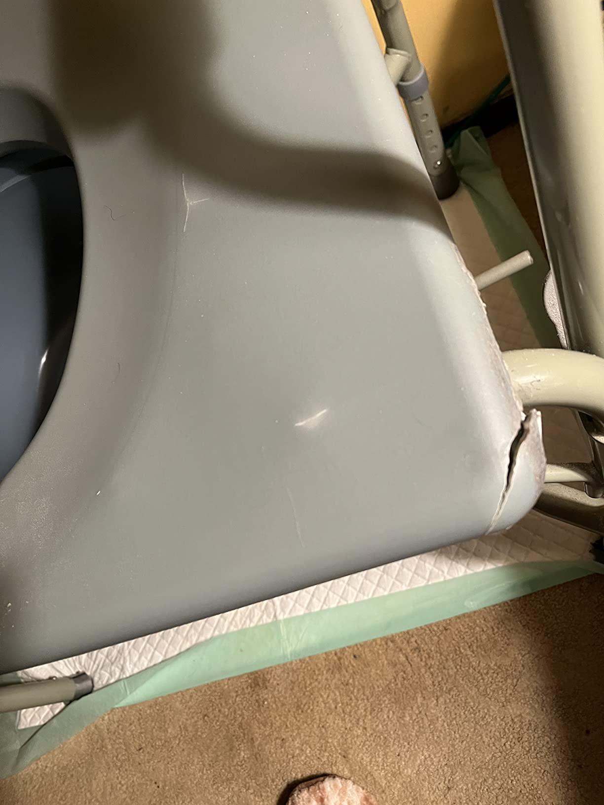 NOVA Medical 500 lb. Weight Capacity Heavy Duty Bedside Commode Chair with Drop-Arm (for Easy Transfer), Extra Wide Seat & Bariatric Commode Chair, Grey customer photo 1