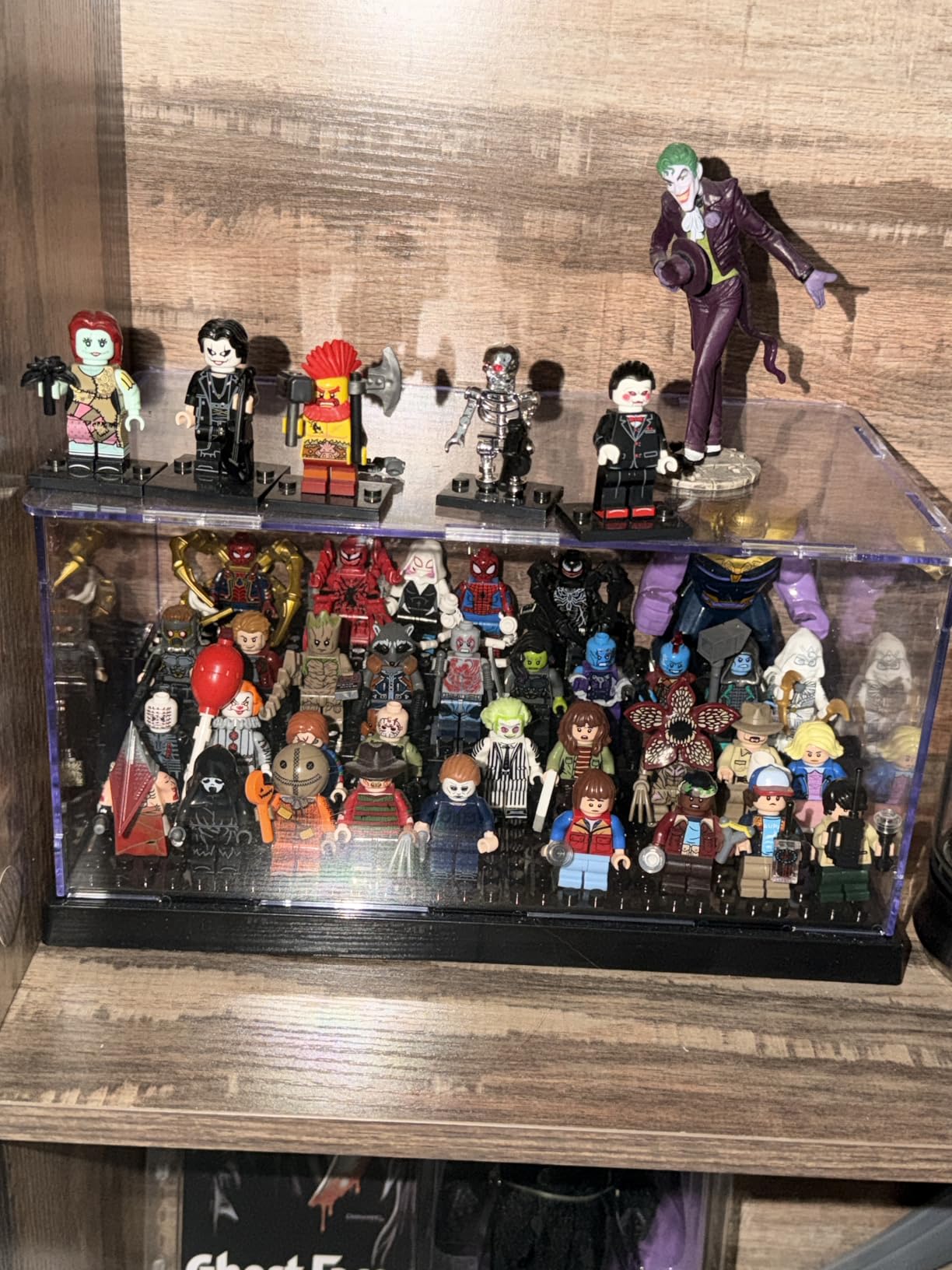 Minifigure Display Case for LEGO, 3-Tier Acrylic Dustproof, Black customer photo 2