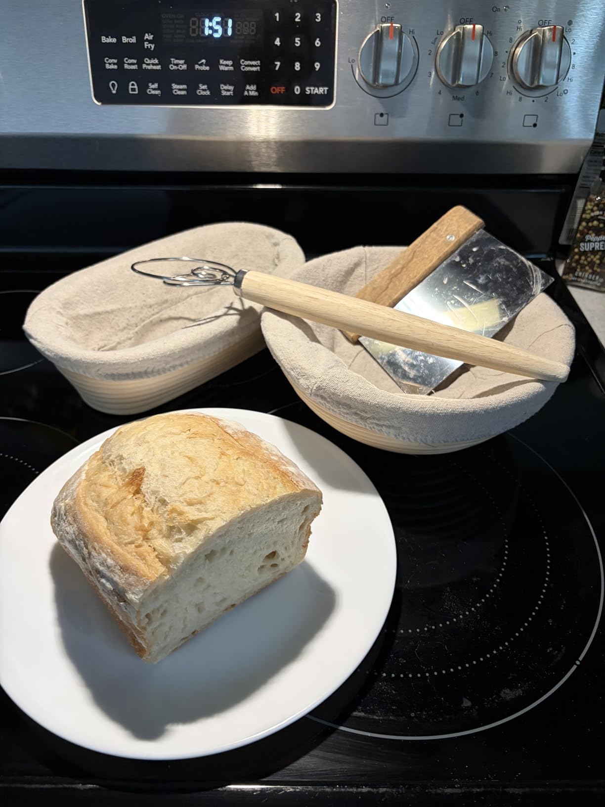 Rorecay Sourdough Starter Kit with Banneton Bread Proofing Baskets | Complete Sourdough Bread Baking Supplies, Beginner Friendly, 9in Round & 10in Oval Rattan Banneton, Sturdy Sour Dough Tool customer photo 1
