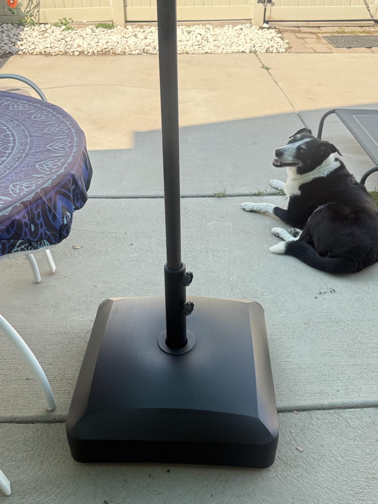 Best Choice Products 123lb Capacity Fillable Mobile Umbrella Base Heavy Duty Market Stand for Patio, Deck, Poolside w/ 4 Wheels, 2 Locks, 2 Knobs, Wind-Resistant Design - Black customer photo 2