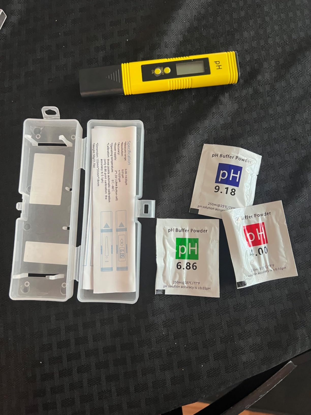 Digital pH Meter Tester Pen for Water, Pre-Calibrated, High Accuracy ±0.01, 0–14 pH Range, Pocket Size for Drinking Water, Pool, Aquarium & Hydroponics (Yellow) customer photo 1