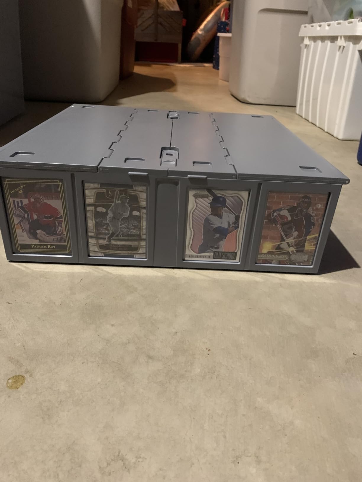 BCW Collectible Card Bin, Holds 3,200 Cards, Stackable, Grey, 4 Dividers customer photo 1
