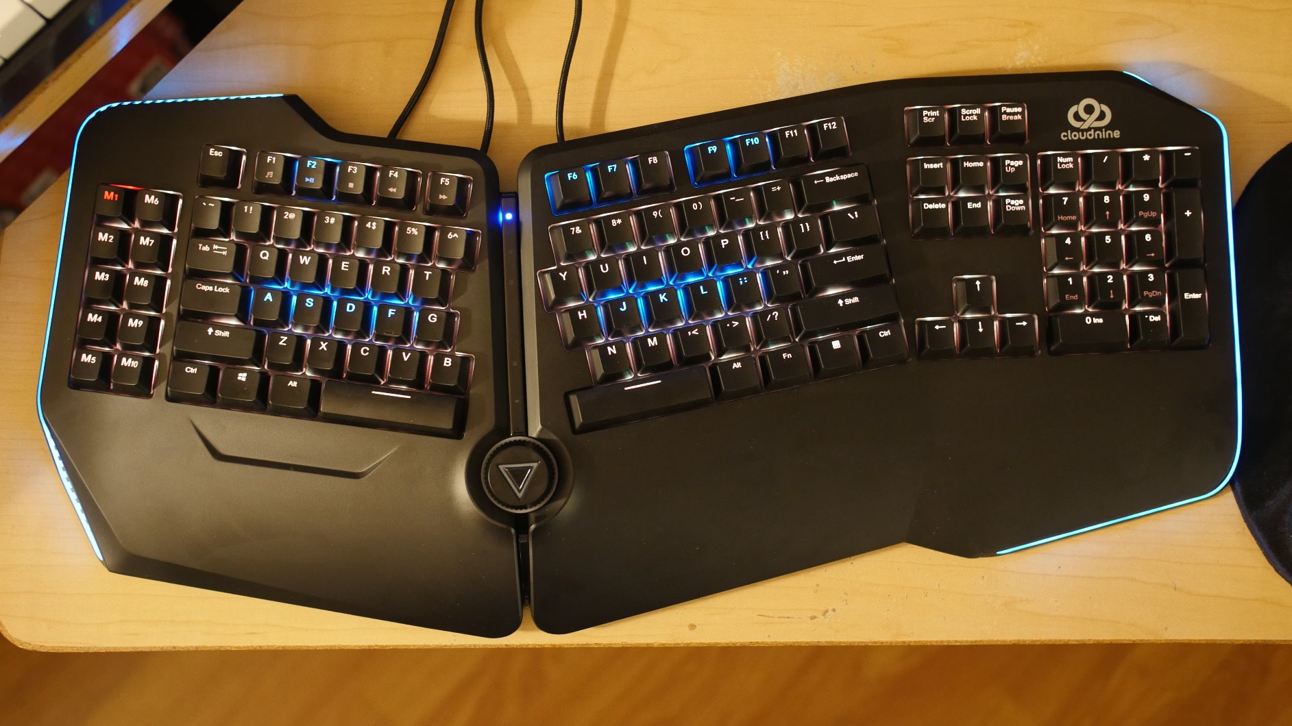 Cloud Nine C989 Ergonomic Mechanical Keyboard for PC - Kailh Linear Red Switches - RGB Light Up LED Backlit with USB - Ergo Split Key Board with Macro customer photo 2