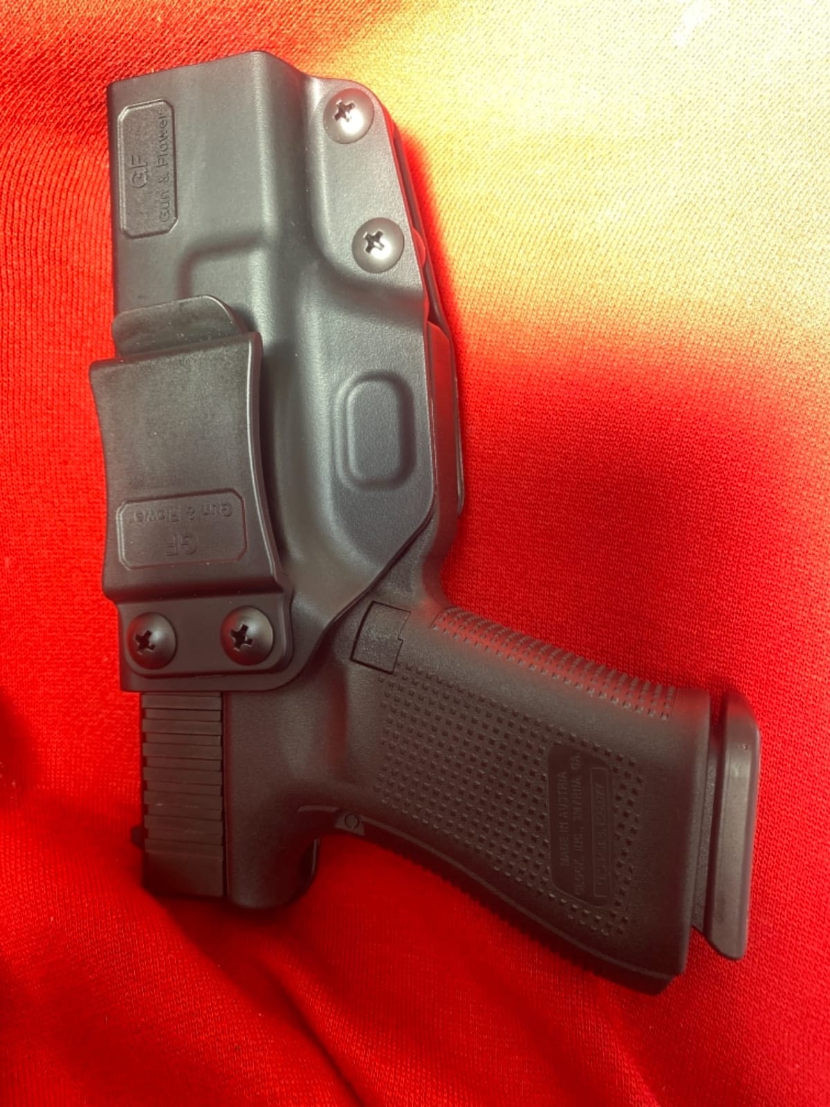 G19 Holster - Compatible with Glock 19 (Gen 3-6) & Glock 23/32 (Gen 3-4) & Glock 19X/ 44/45/ 45 Gen6 & MOS, Adj.Retention & Cant, Available in Kydex & Polymer & Claw, Right Hand customer photo 2