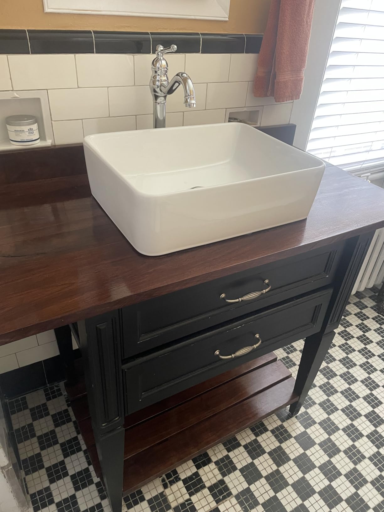 gotonovo Vintage Bathroom Vessel Sink Faucet, Matte Black, with Drain customer photo 1
