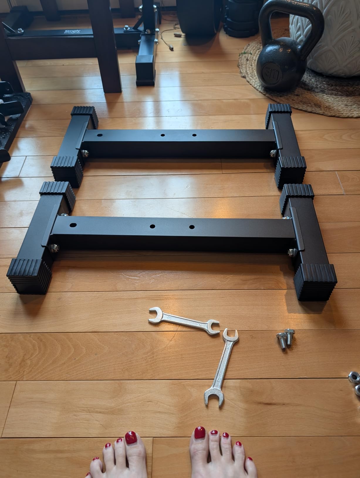 BangTong&Li Squat Rack Stand,Barbell Rack,Bench Press Rack Stand Home Gym Adjustable Weight Rack 550Lbs customer photo 2