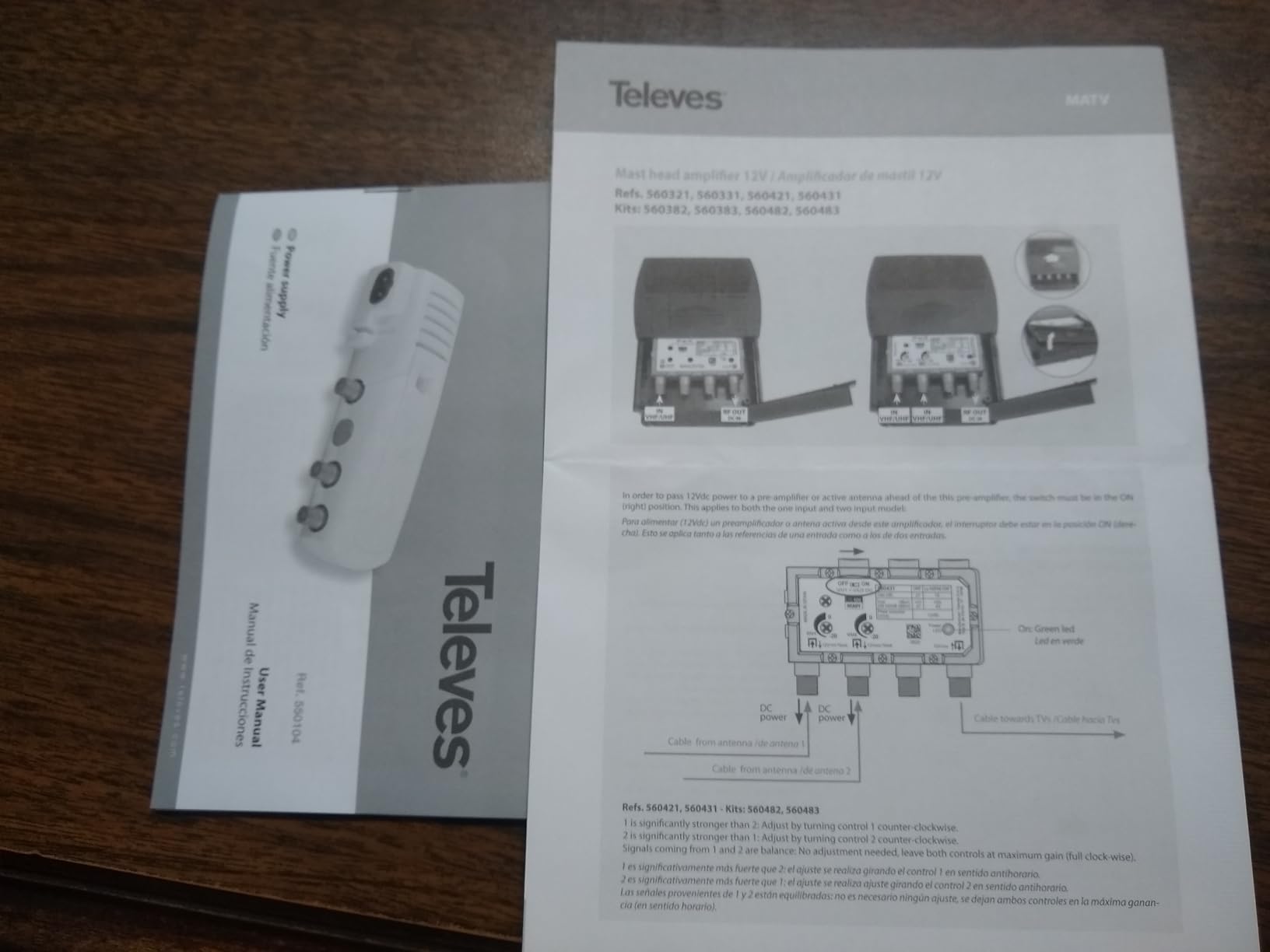 Televes 560483 TForce Mast Preamplifier - Dual Input, Combines Two Antennas, Automatic Gain Control, Full Band VHF/UHF, Built-in 5G/FM Filtering, Made in Spain customer photo 2