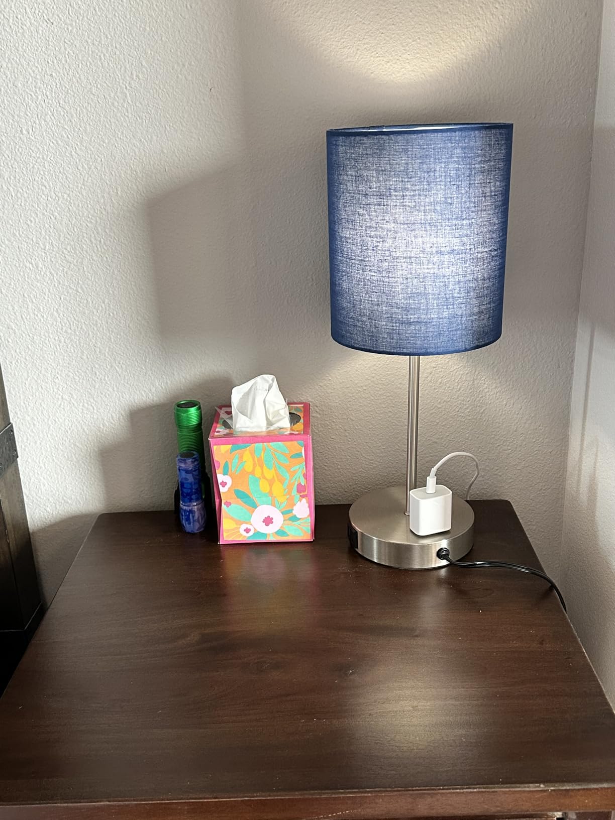 Set of 2 Touch Control Table Lamps with 2 USB & AC Outlet, 3-Way Dimmable Bedside Nightstand Lamps for Bedroom Living Room Nursery, 800 Lumens 5000K Daylight Bulbs Included customer photo 1