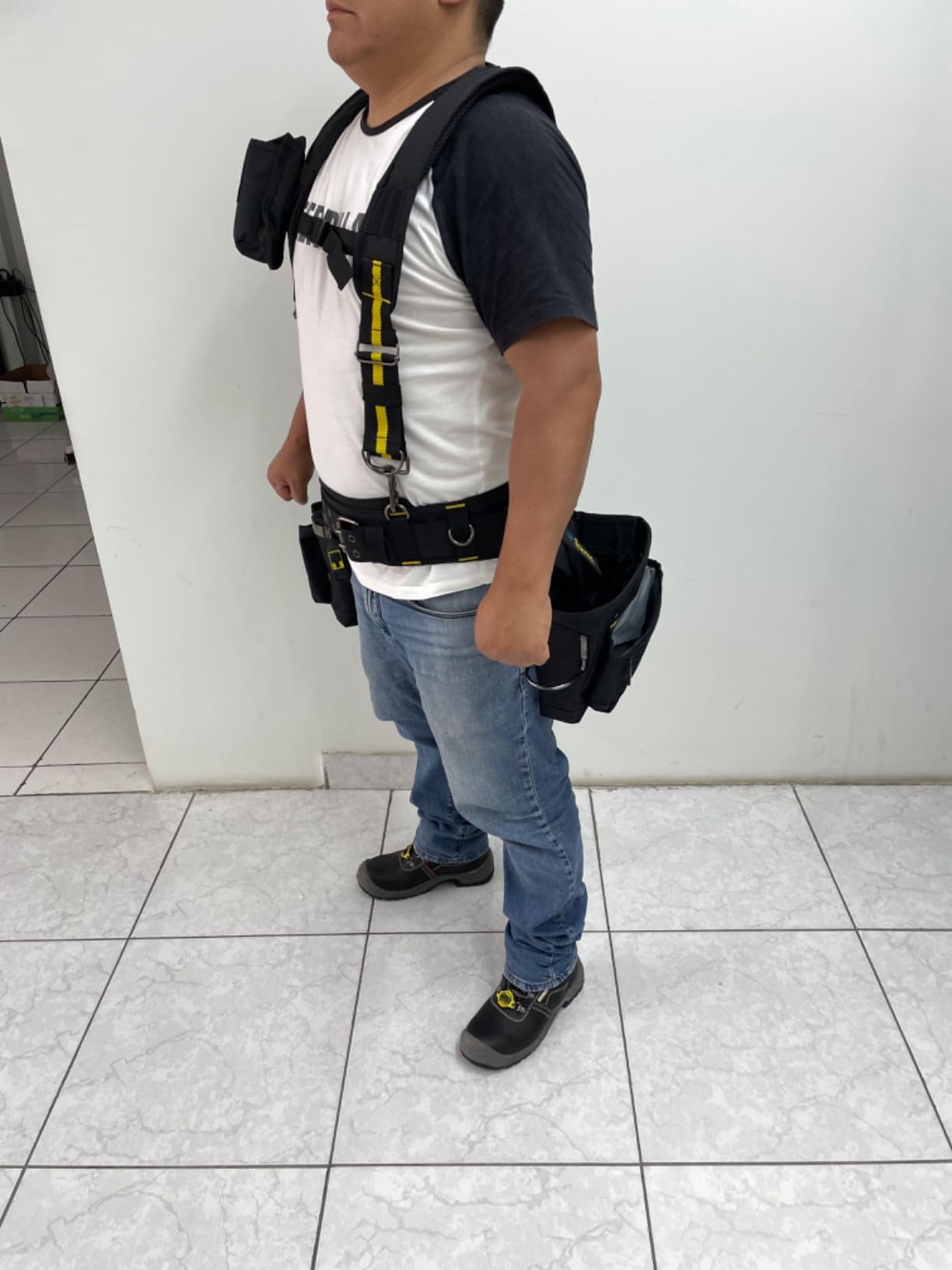 Bravex Tool Belt Suspenders, Tool Vest Pro Ultra 20 Bags H-Style Toolbelt 5 Combo Apron Tool Pouch For Framers Carpenter Electrician 1200D Ballistic Nylon customer photo 1
