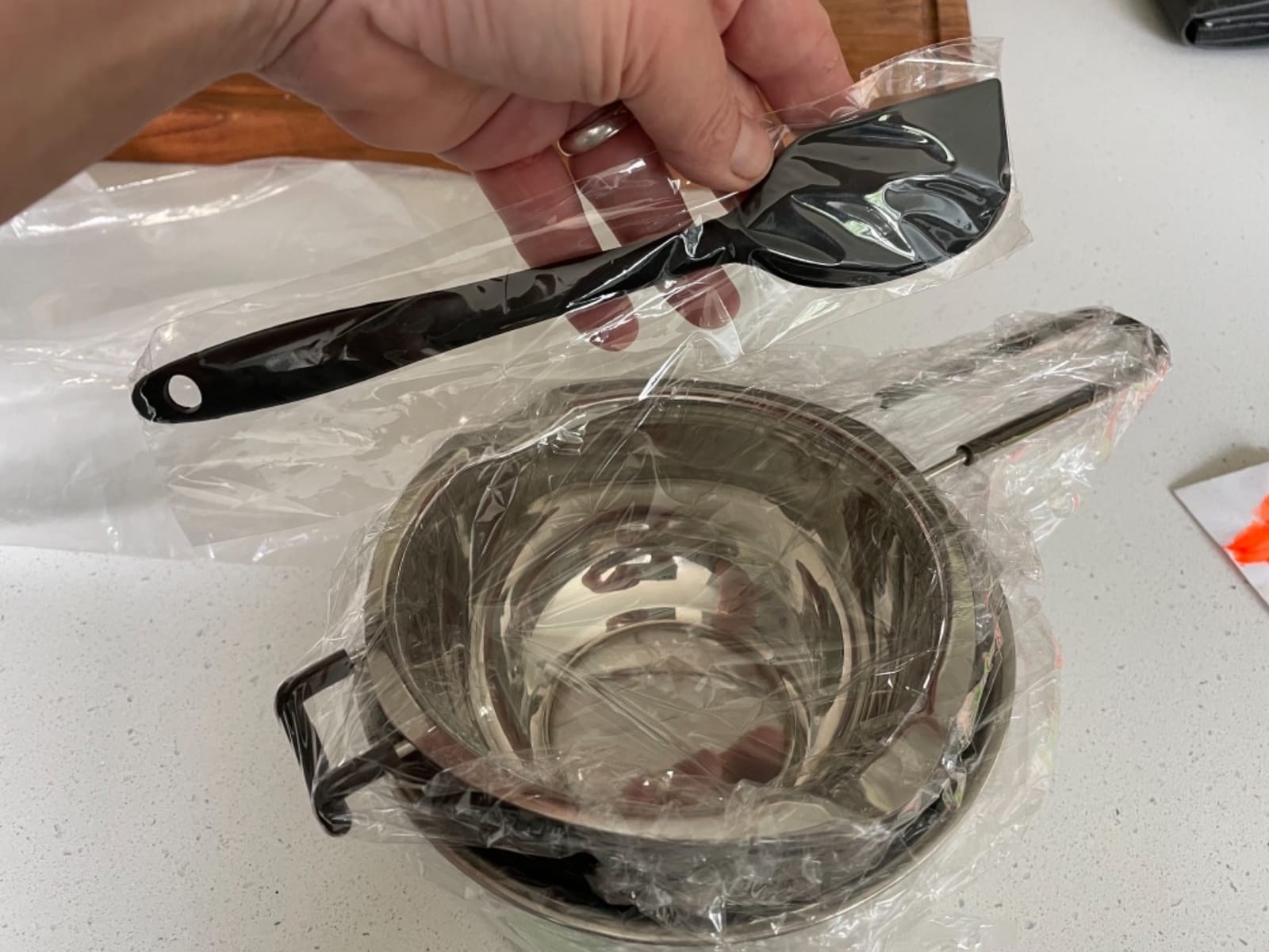 Double Boiler Pot Set, Stainless Steel Melting Pot 600ml and 1600ml customer photo 2