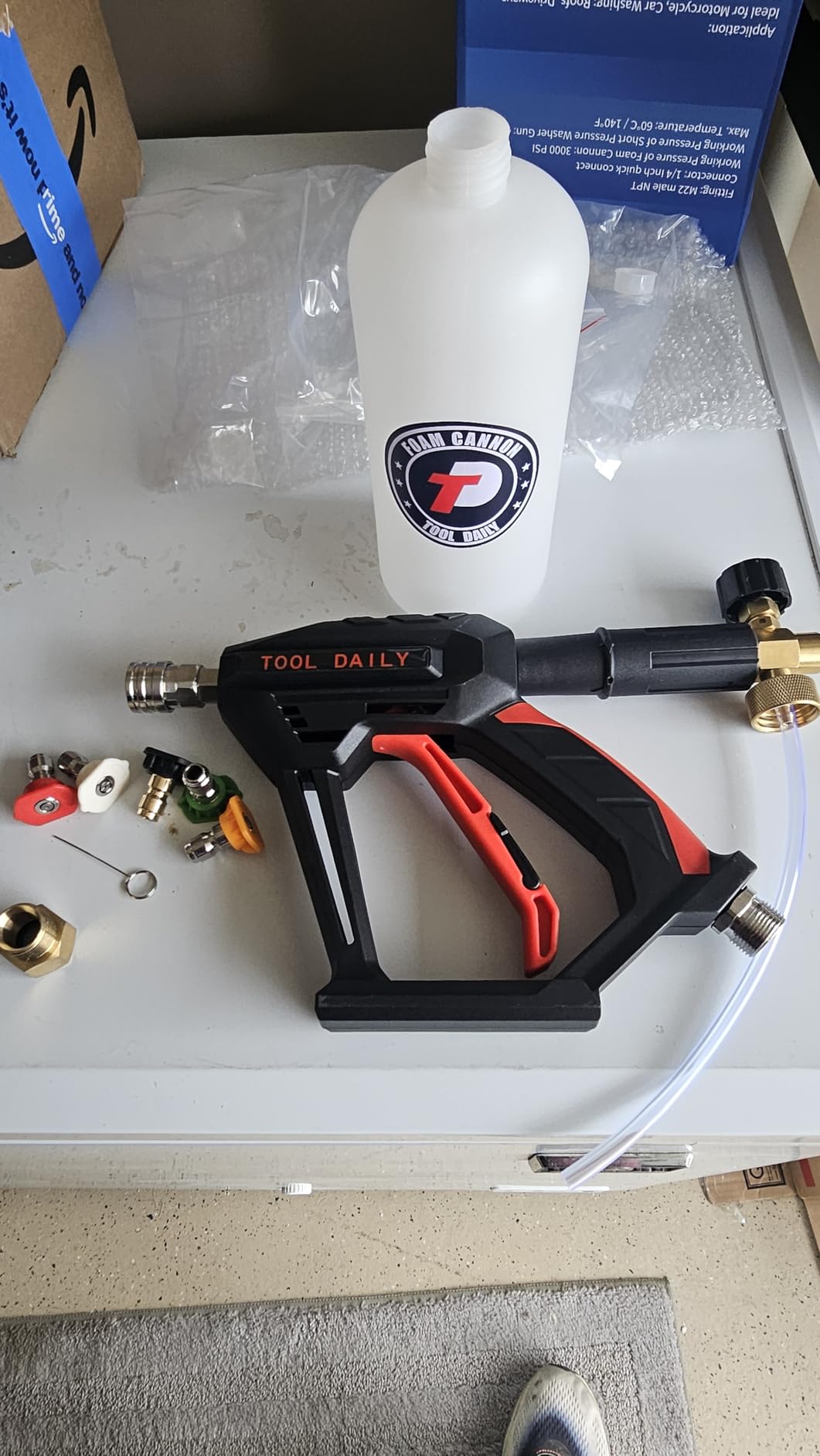 Tool Daily Short Pressure Washer Gun with Foam Cannon, 1/4