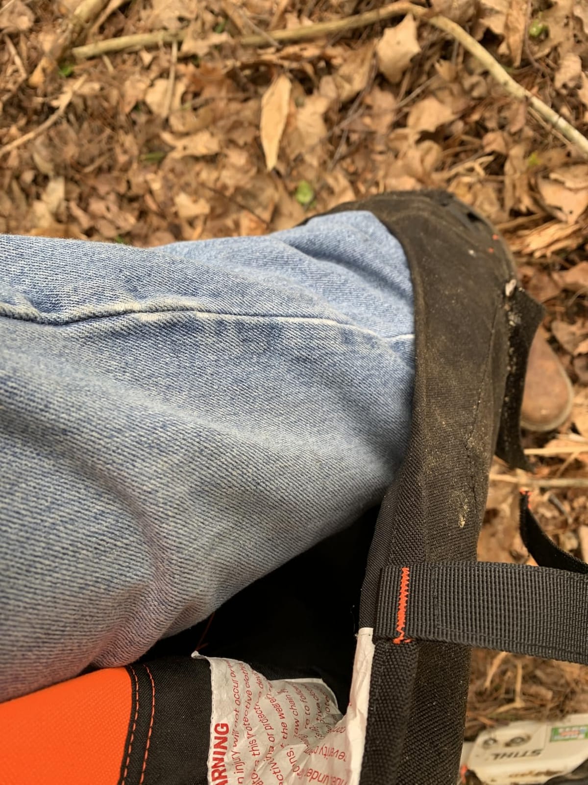 Technical Wrap Chainsaw Chaps by UL Class A, Orange Black | 8 Layers Chainsaw Pants for Men Women customer photo 1