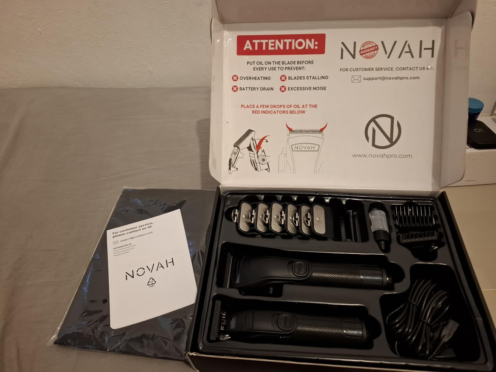 Novah Professional Hair Clippers for Men, Professional Barber Clippers and Trimmer Set, Mens Cordless Hair Clipper for Barbers Haircut Kit Fade customer photo 2