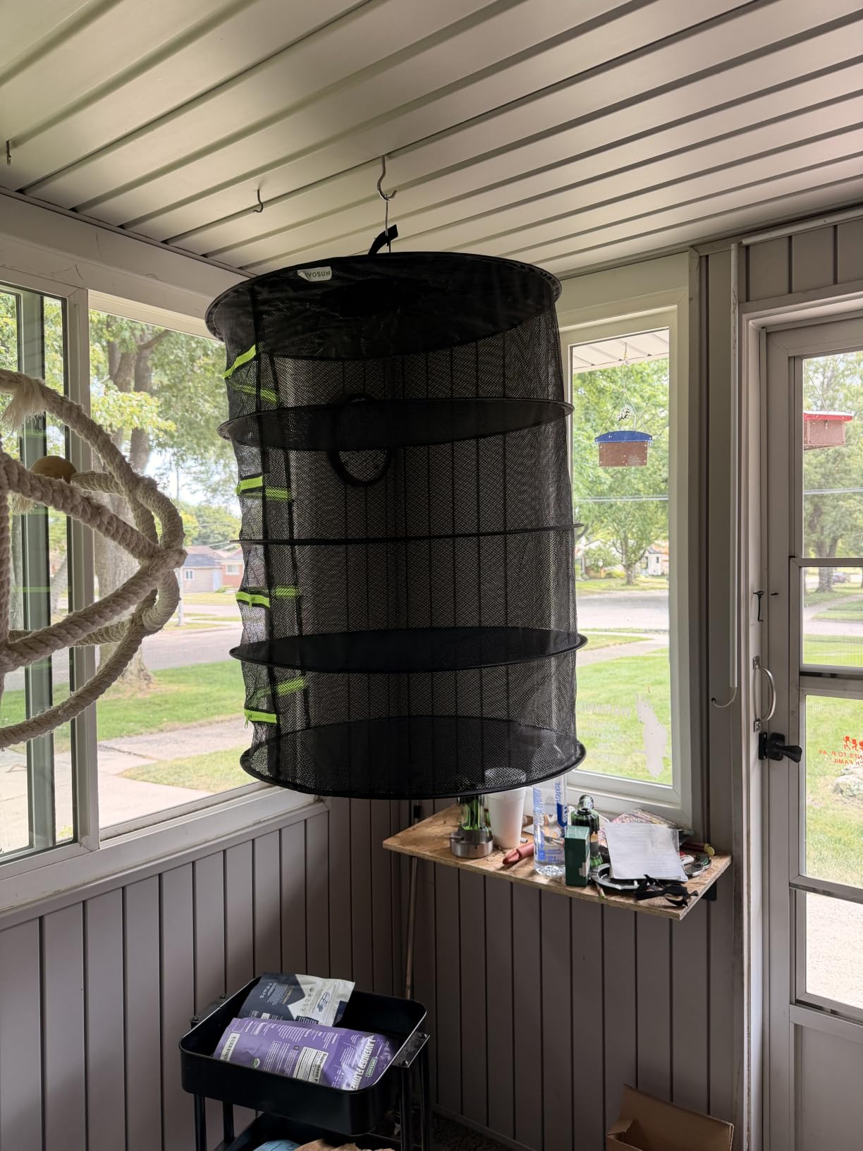 VIVOSUN 8-Layer Mesh Drying Rack Hanging Design with Green Zippers for Dehydrating, Indoor and Outdoor Pruning Shears Included customer photo 1