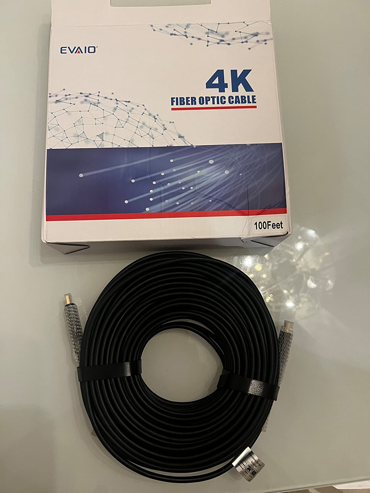 Fiber Optic HDMI Cable 100 Feet, 4K@ 60Hz, 18Gbps | Supports HDMI 2.0, 4:4:4/4:2:2/4:2:0, HDR10, Dolby Vision, HDCP2.2, ARC,3D ,Slim and Flexible customer photo 2