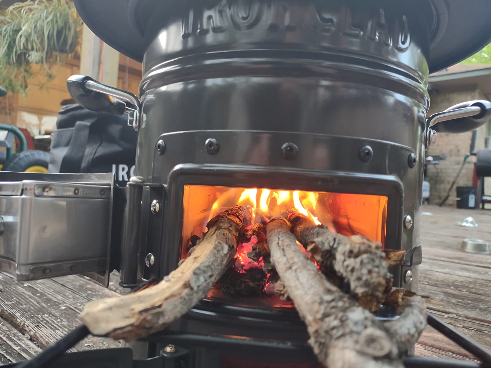 IronClad Supply Rocket Stove - Camping Wood Stove for Emergency Preparedness, Survival, Off Grid Living Supplies - Portable Wood Burning Stove with Canvas Storage Bag and Fuel Support System customer photo 2