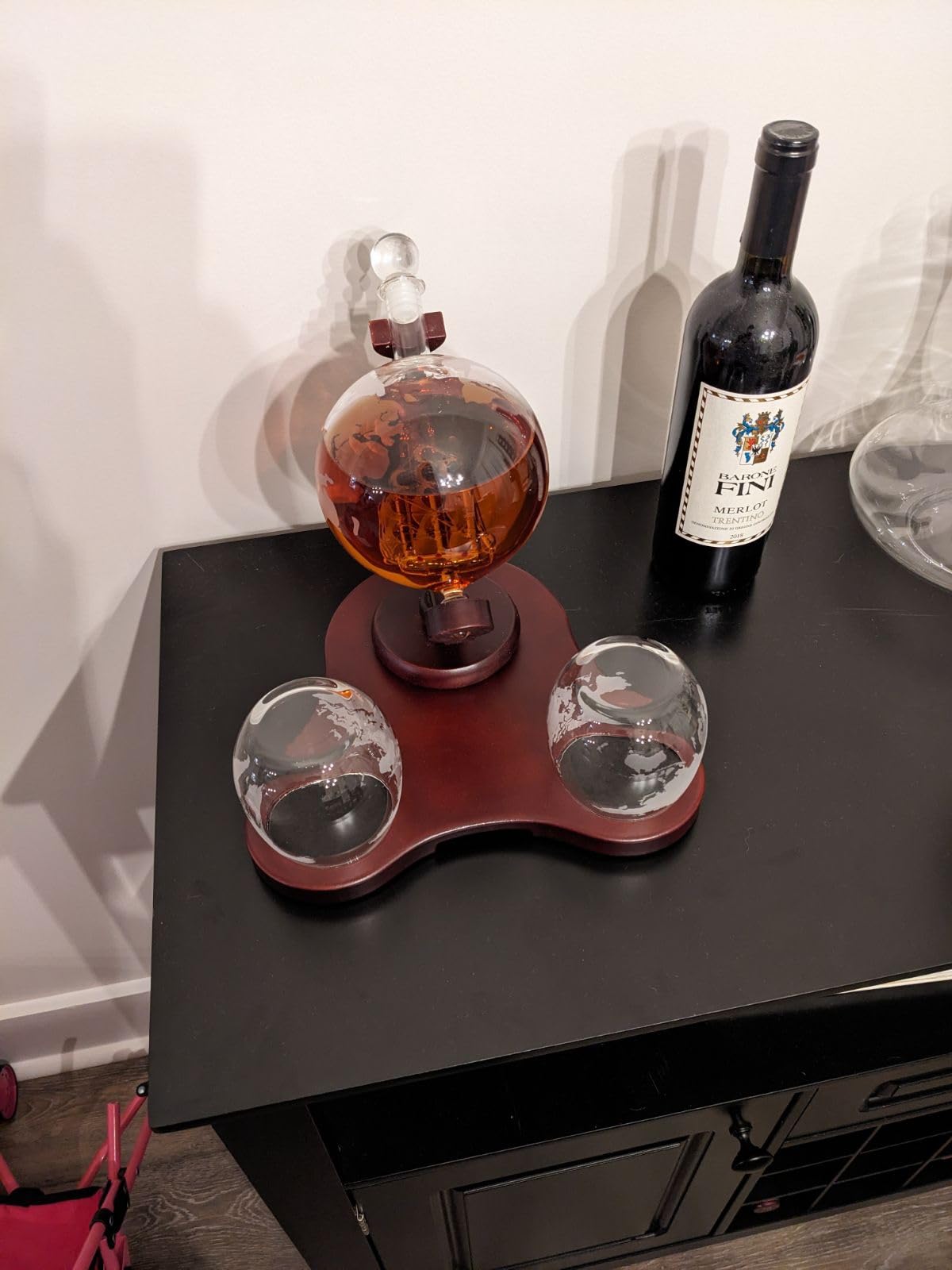 Whiskey Gifts for Men, Whiskey Decanter Set with 4 Glasses in Gift Box by Verolux | Elegant Twisted Design with Glass Stopper - Liquor, Bourbon, Brandy, Gin, Rum, Tequila, Vodka, Cognac customer photo 2