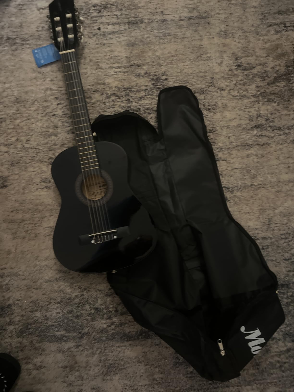 Moukey 36 Inch Acoustic Guitar for Beginners Kids Youth 3/4 Size Dreadnought Travel Guitarra Acustica Kit with Chord Poster, Gig Bag, Tuner, Picks, Nylon Strings, Capo, Strap - Natural customer photo 1