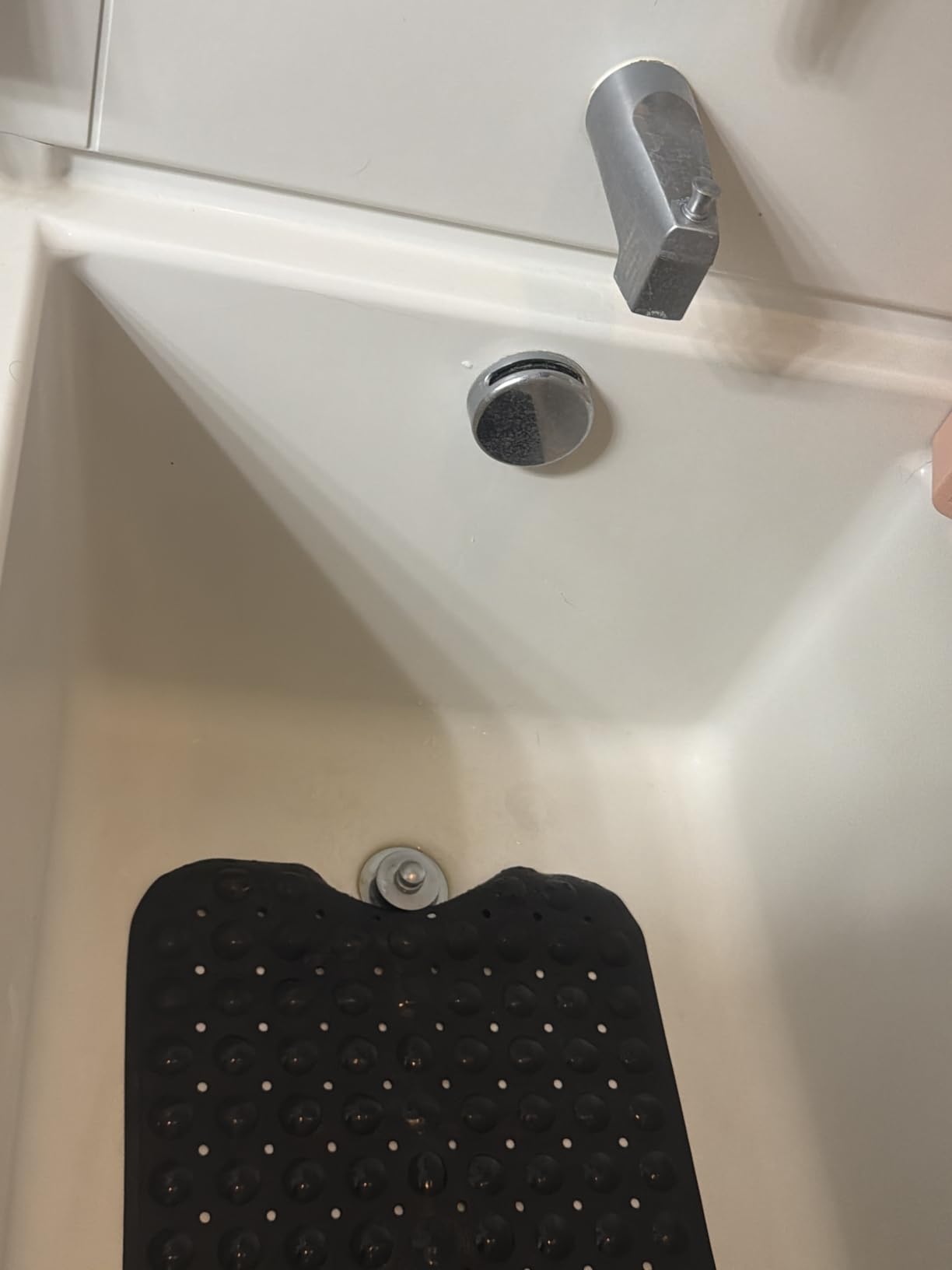 TEESHLY Bathtub Mats for Shower Tub, Extra Long Non-Slip 39 x 16 Inch Bath Mat with Drain Holes and Suction Cups, BathMat for Bathroom with Machine Washable (Clear Grey) customer photo 1