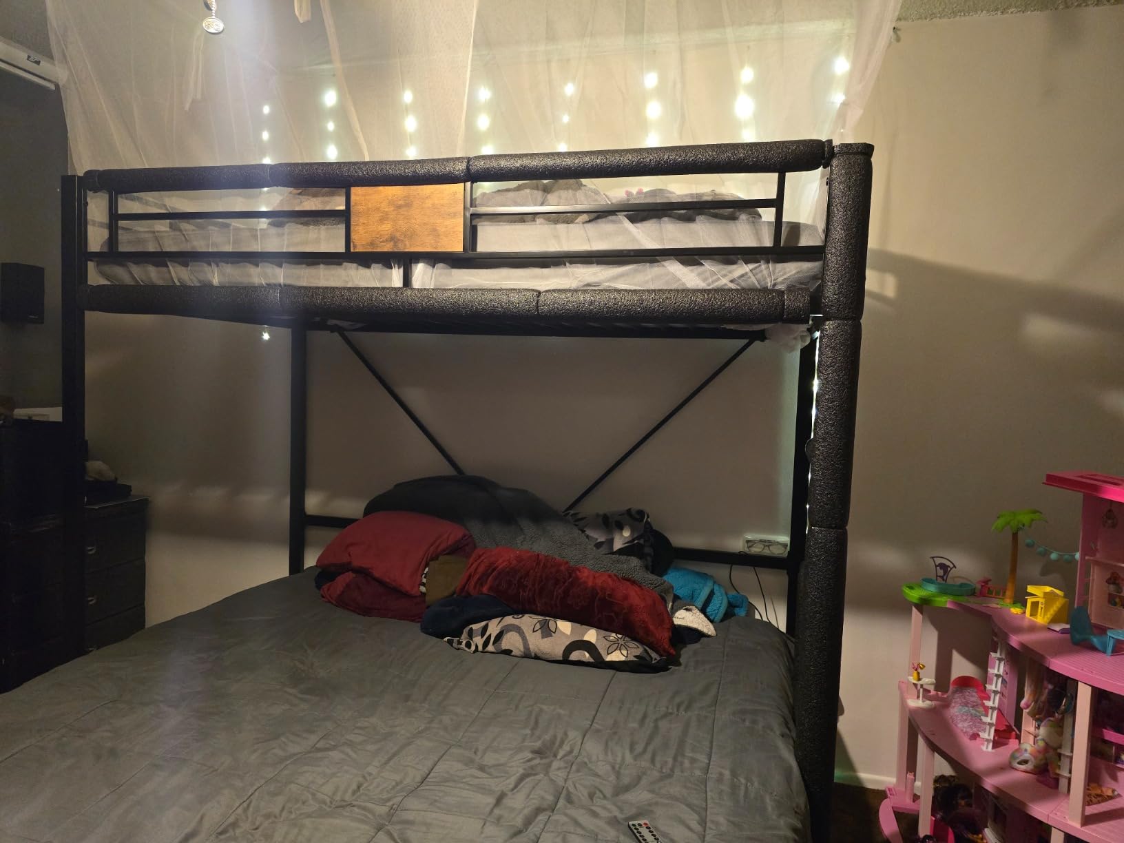 SHA CERLIN Loft Bed Twin Size with Ladder and Guardrail,Rustic Design customer photo 1