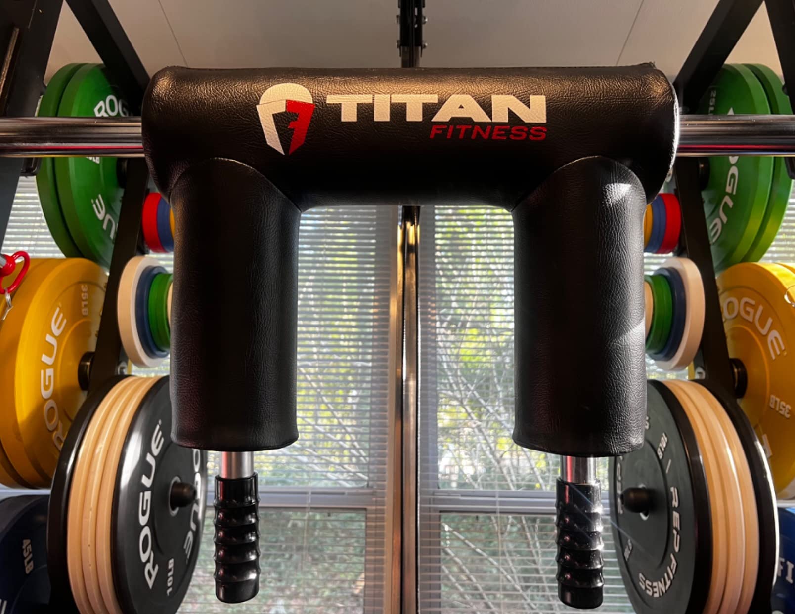 Titan Fitness Rackable Safety Squat Bar, Olympic Sleeves, 1,500lb Rated customer photo 2