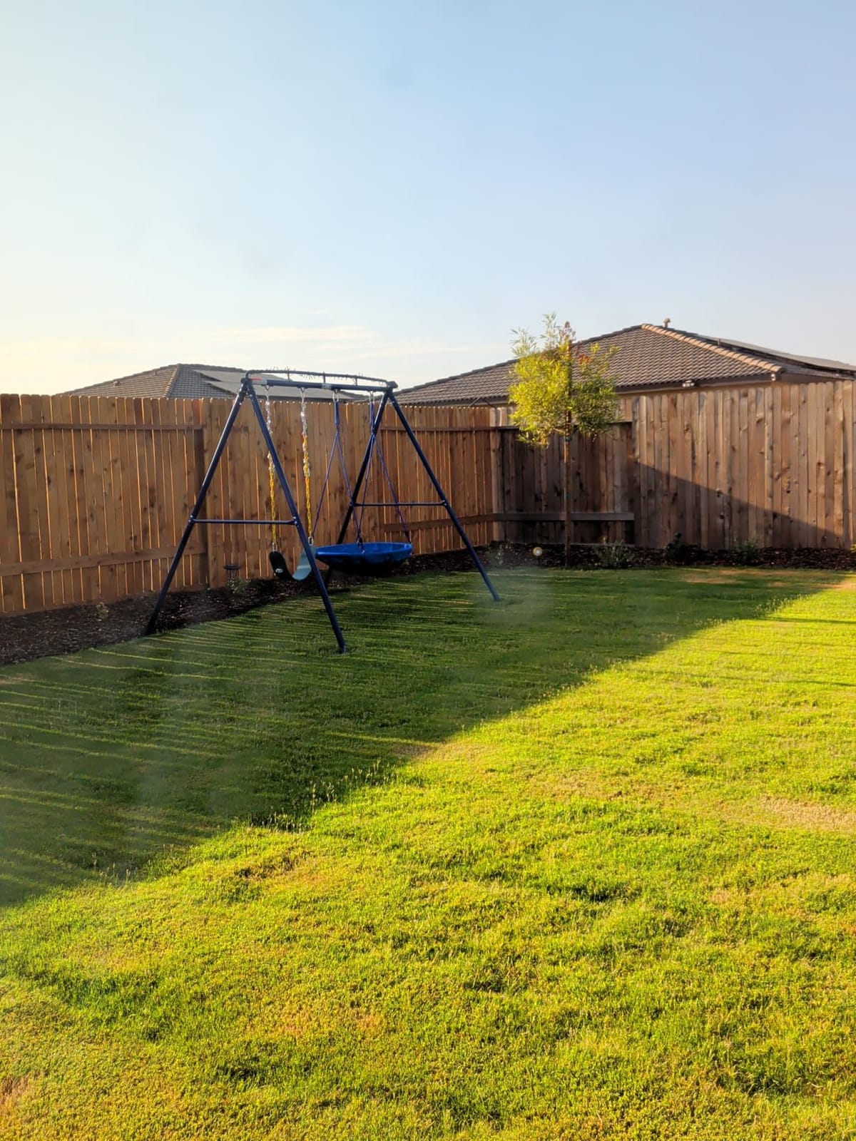 500lbs Heavy Duty Metal Saucer Swing Set Backyard Kids 45