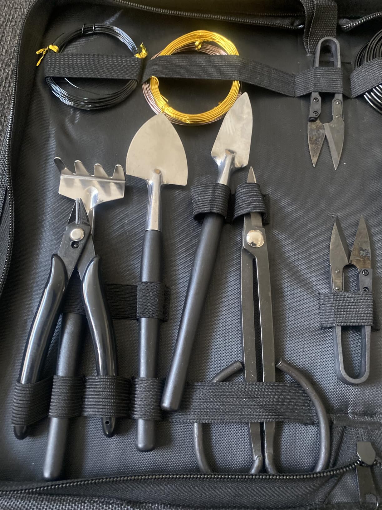 Bonsai Tree Tools Kit, 22 PCs Bonsai Tools Set High Carbon Steel Trimming Tools Set Include Pruning Shears, Cutters, Training Wires, Bonsai Grooming Care Kit for Beginner Gardening Gifts customer photo 2