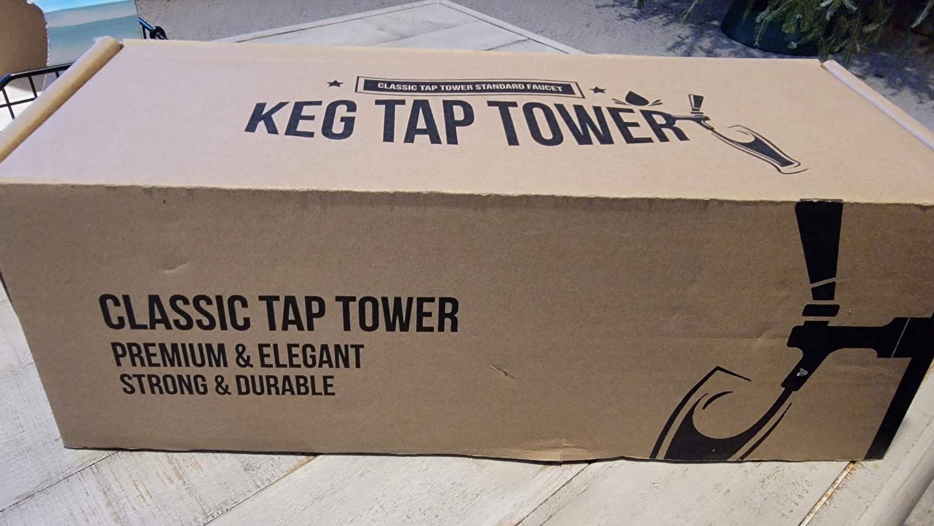 Kegerator Tower Double Tap Beer Tower with Self-Closing Beer Faucet customer photo 2