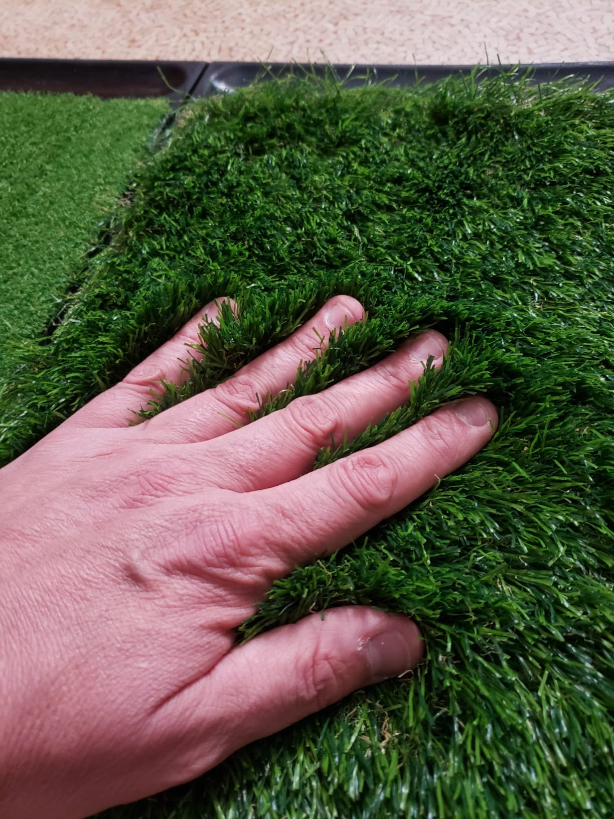 JAYA Golf Hitting Mat with Heavy Rubber Base, Foldable Golf Practice Mat for Indoor & Outdoor Training, Dual Turf Fairway & Rough Grass Mat for Swing, Chipping and Driving Practice customer photo 2