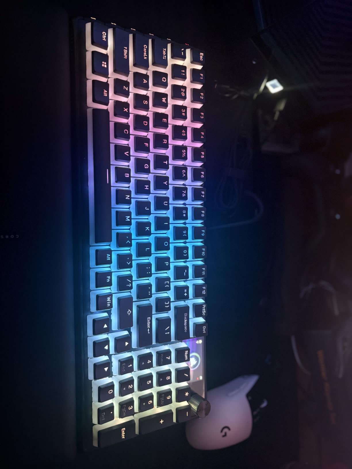 Womier Pudding Keycaps, PBT Shine Through Keycaps Black 164 Keys Set customer photo 2