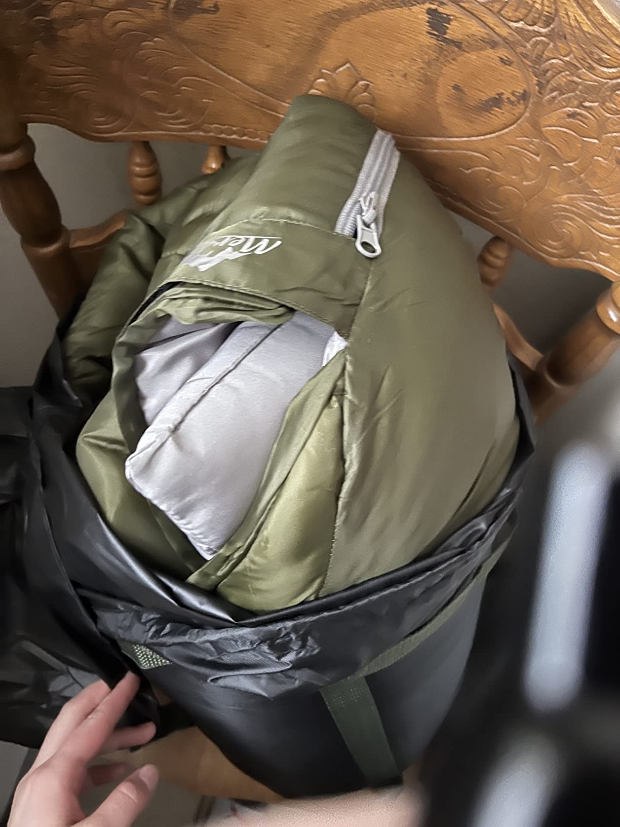MEREZA 0 Degree Winter Sleeping Bag for Adults Kids with Pillow, Cold Weather Sleeping Bag for 4 Season Camping Hiking Backpacking Sleeping Bags for Big and Tall customer photo 2