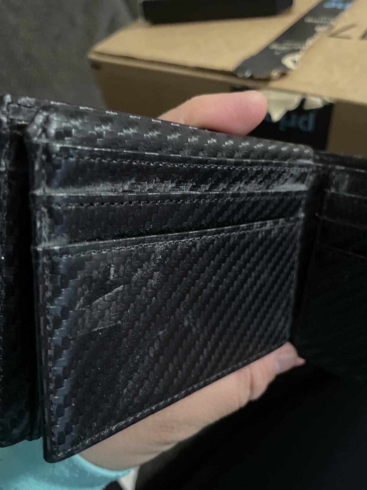 RUNBOX Wallet for Men -Slim Rfid Leather Mens Bifold Novelty Wallets 2 ID Window With Gift Box Men's Accessories customer photo 2