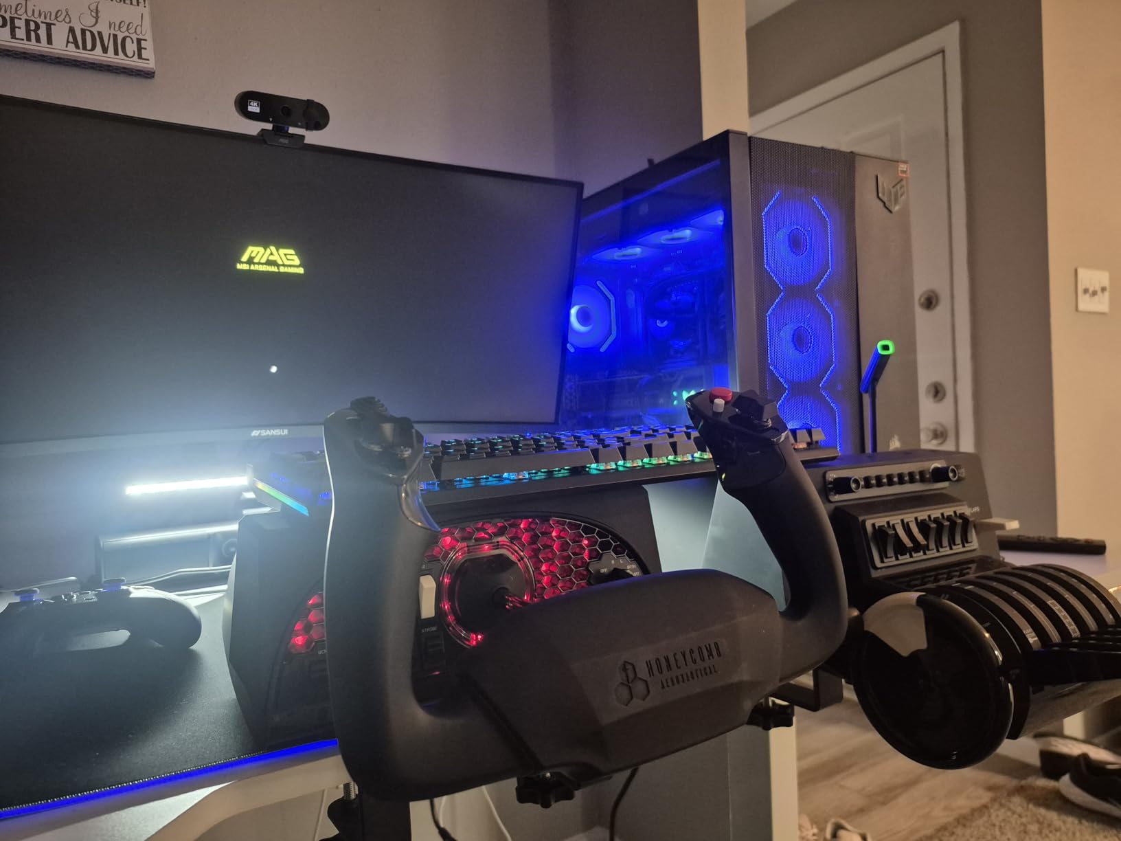 Honeycomb Alpha Flight Controls Yoke Bundle | Bravo throttle quadrant, (2 items) customer photo 2