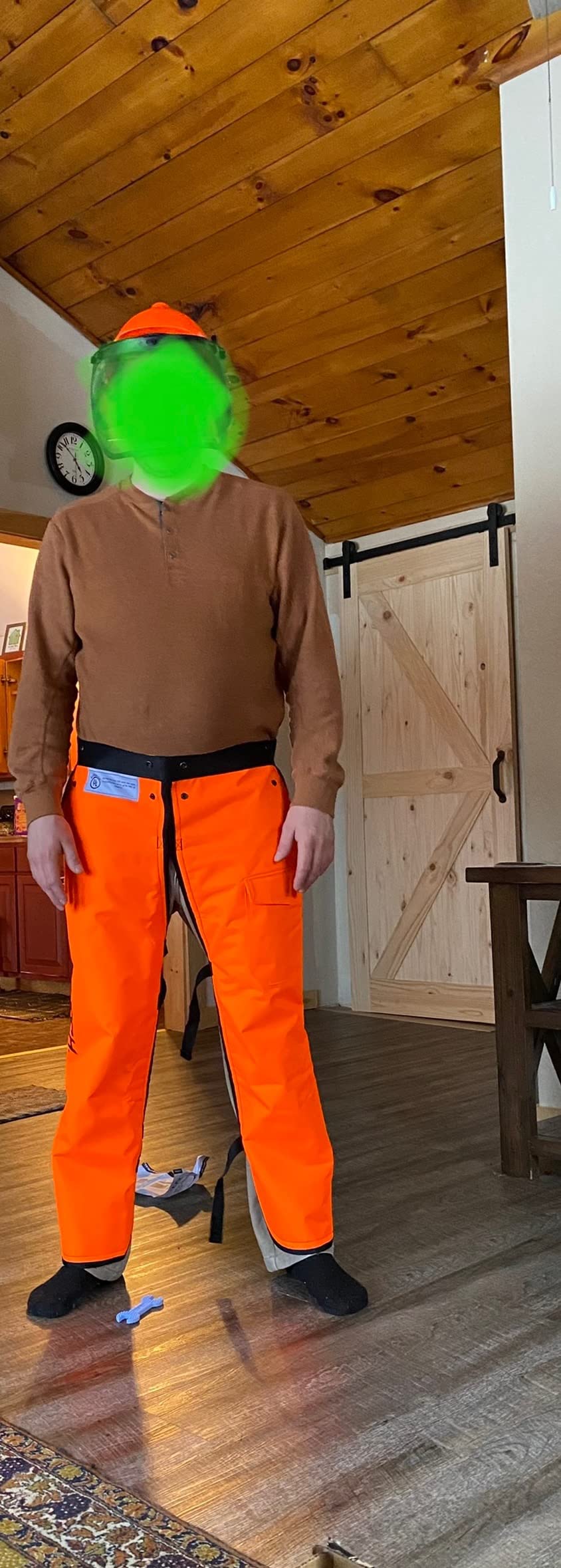 Notch Hi-vis Safety Orange Apron Style Chainsaw Chaps, Type A, 5-Layer | Type A Frontal Protection, 5 Layer Chain-Stopping Protective Fiber customer photo 1